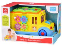 hola toys 796 Бизиборд "Школьный автобус" со звуком и светом