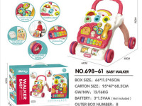 bibiin toys 698-61 Ходунки-каталка "Первые шаги" розовый