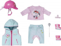 zapf creation 831175 set haine pentru păpuși  "baby born deluxe riding outfit" (43 cm.)