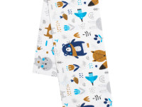 new baby 56595 pelinca flanel "pădure" alb