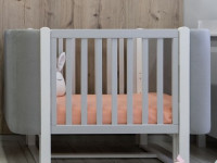 veres 05.3.1.212.17 patuț pentru copii ЛД5 monaco velour (alb/gri)