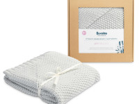 sensillo-43494 pătură din bambus cu glugă (90 x 85 cm) gri