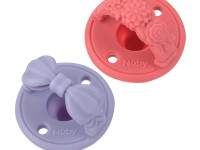 nuby nv02007s Силиконовые пустышки "3-d sili" 2 шт. (0 м+) в асс.