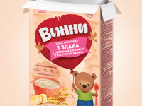 Винни terci cu lapte 3 cereale cu fulgi de ovaz si bucate de banana (10 m+) 200 gr.