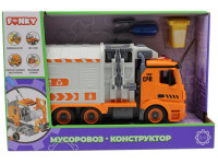 funky toys 61116 mașina de gunoi - constructor cu sunete și lumini (30cm)