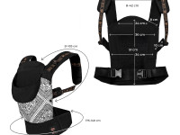 kinderkraft Рюкзак-переноска huggy bizzu чёрный\луна