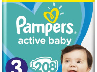 pampers active baby 3 (6-10 kg.) 208 buc.
