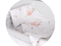 chipolino koscloset0254be lenjerie de pat pentru leagăn  (4 buc.) iepuraș