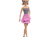 barbie hrh11 papusa barbie "fashionista" intr-o fusta cu volane roz