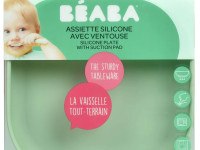 beaba 5562 farfurie din silicon cu ventuza (verde)