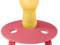 bibs suzeta rotunda din latex color s coral (0-6 luni)