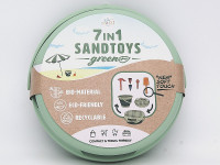 compactoys 99700401 set de nisip compact 7 &icirc;n 1 (verde)