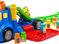 molto 19470 set de joc "camion-transportator cu o mașină" (10 blocuri)