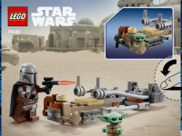 lego star wars 75436 constructor "motocicleta rapidă a lui mandalorian și grogu" (58 el.)
