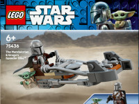 lego star wars 75436 constructor "motocicleta rapidă a lui mandalorian și grogu" (58 el.)