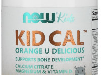 now foods tablete masticabile pentru copii cu calciu (100 buc.) orange