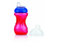 nuby id9648 cana anti-varsare cu nasuc moale (9m +) 300 ml. 