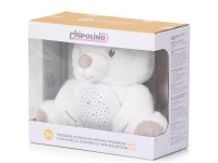 chipolino pil02507bewh jucărie de pluș cu proiector și muzică "ursuleț" alb