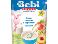 bebi premium terci de fulgi de ovaz cu lapte si piersici (5 m+) 200 gr.