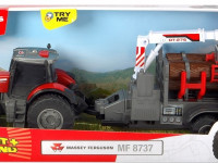 dickie 3737003 tractor cu remorcă "massey ferguson"