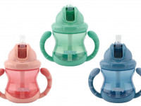 nuby nv04014 Поильник "no-spill flip-it" c трубочкой (12м+) 270 мл.