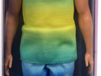 barbie hyv00 păpușă ken "fashionist" într-un tricou albastru-verde
