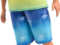 barbie hyv00 păpușă ken "fashionist" într-un tricou albastru-verde