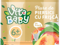 vita baby piure de piersici cu frișcă (6 luni+) 180 gr.