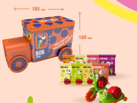 bob snail cutie de craciun "train express" cu jucarie si autocolante (107 g.) in sort.