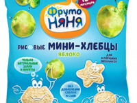 ФрутоНяня mini-paine crocanta de orez cu mere si prebiotic 30 gr. (12 m+)