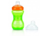 nuby id9648 cana anti-varsare cu nasuc moale (9m +) 300 ml. 