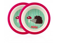 nuby id5501 Набор тарелочек bio (2 шт.) в асс.