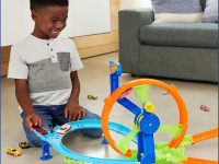 hot wheels jbx65 set de joacă "rapid launch & loop"