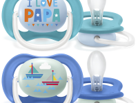 avent scf080/10 Пустышка силиконовая ultra air "i love" (6-18 м.) 2 шт. в асс.