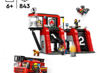 lego city 60414 Конструктор "Станция и пожарная машина" (843 дет.)