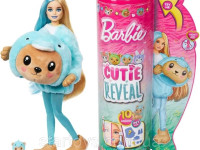 barbie hrk25 papusa "cutie reveal: ursuleț în costum de delfin"