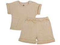minikin 25062080 Комплект футболка и шорты "naturelle" (р.80) бежевый