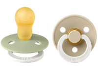 bibs suzeta rotunda din latex color l glow vanila & sage (18-36 luni) 2 buc.