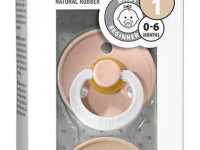 bibs suzeta rotunda din latex blush & vanilla glow (0-6 luni) 2 buc.
