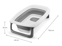 kinderkraft Пеленальный столик с ванной bubbly серый