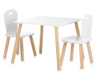 chipolino Столик и 2 стульчика mdf diwh02410323 (сосна\белый)