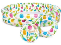 intex 59469 piscină gonflabilă pentru copii cu minge și cerc (132x28 cm)