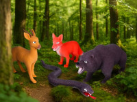 sbabam 1/cn25 figurina elastica surpriza "animalele ucrainei"