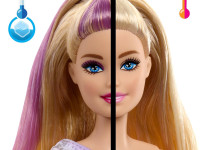 barbie jfg70 set cu papusa "petrecerea surpriza in tonuri de liliac"