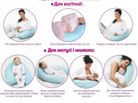 veres 301.09 perna pentru alaptare "smiling animals" (165х70 cm.) bej