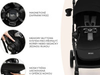 kinderkraft Коляска 2-в-1 yoxi чёрный