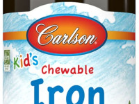carlson Железо жевательные конфеты для детей "kids chewable iron 15 mg" (30 шт.) клубника