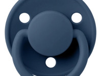 bibs Пустышка круглая силиконовая de lux (0-36 м.) steel blue 