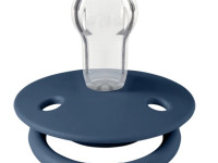bibs Пустышка круглая силиконовая de lux (0-36 м.) steel blue 