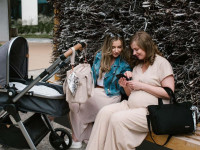 babyono 51973 geantă pentru mama "carmen" neagră